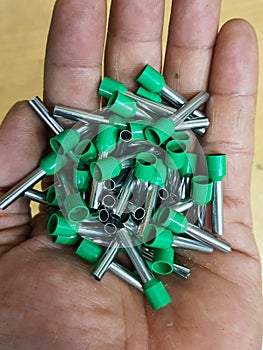 Green Wire Ferrule, 10 AWG, 12 mm Single Wire 6 mmÂ²Â 